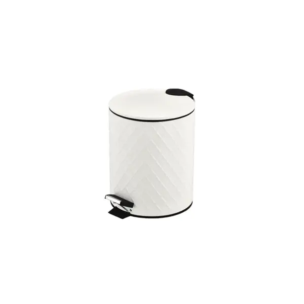White Pedal Bin - Ridge