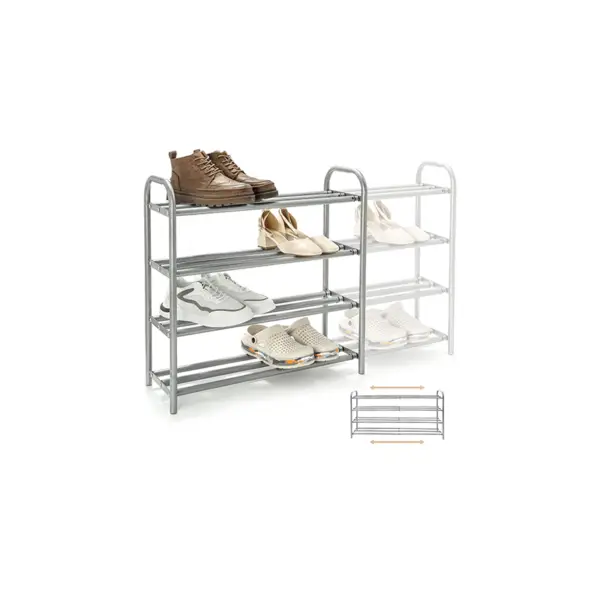 Shoe Rack - 4 Tiers - Extendable