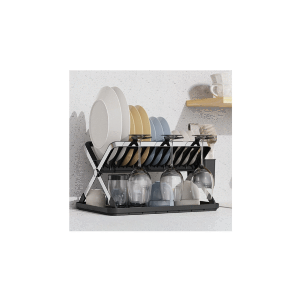 Foldable X-Shaped Dish Rack - Image 4